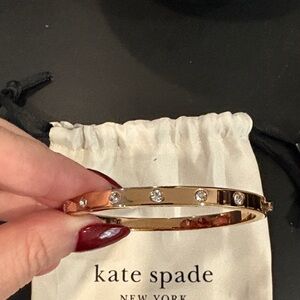 Kate Spade rose gold Bracelet with Clear Stones